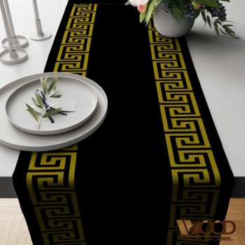 Black Versace Table Runner
